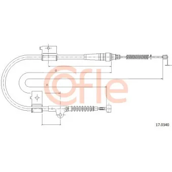 Tirette à câble, frein de stationnement COFLE