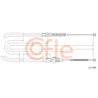 Tirette à câble, frein de stationnement COFLE 17.2706