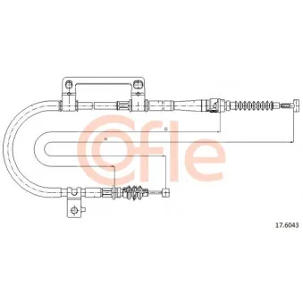 Tirette à câble, frein de stationnement COFLE 17.6043