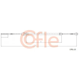 Tirette à câble, frein de stationnement COFLE 1701.13