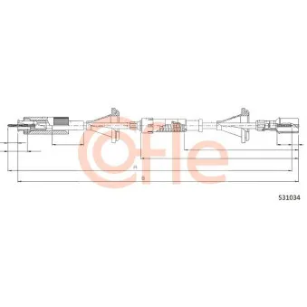 Câble flexible de commande de compteur COFLE S31034