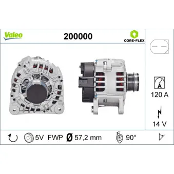 Alternateur VALEO 200000