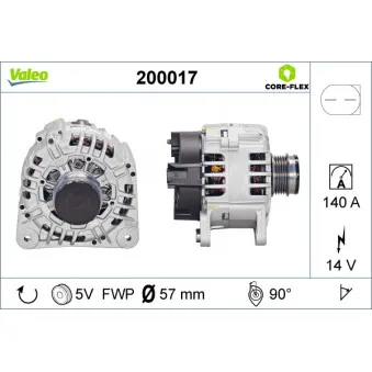 Alternateur VALEO 200017