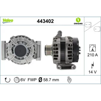 Alternateur VALEO 443402