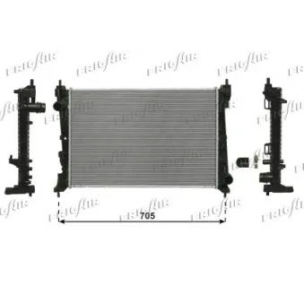 Radiateur, refroidissement du moteur FRIGAIR 0104.3129