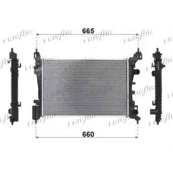 Radiateur, refroidissement du moteur FRIGAIR 0107.3101