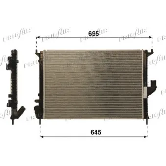 Radiateur, refroidissement du moteur FRIGAIR 0109.3105