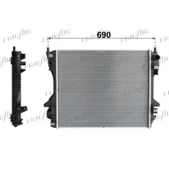 Radiateur, refroidissement du moteur FRIGAIR 0129.3005