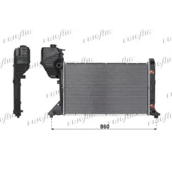 Radiateur, refroidissement du moteur FRIGAIR 0206.2086