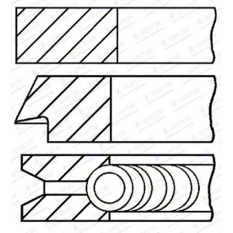 Jeu de segments de pistons GOETZE ENGINE 08-101400-00