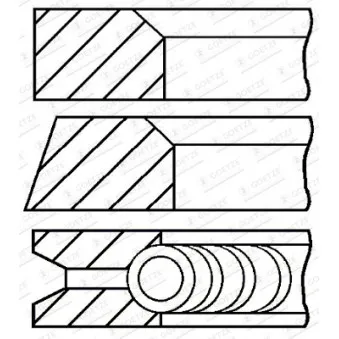 Jeu de segments de pistons GOETZE ENGINE