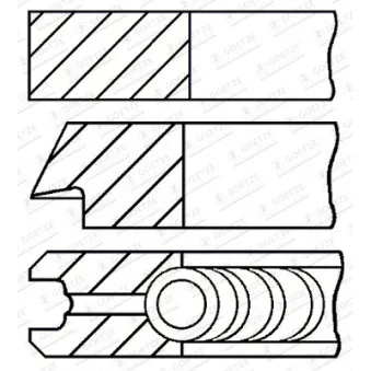 Jeu de segments de pistons GOETZE ENGINE 08-110900-00