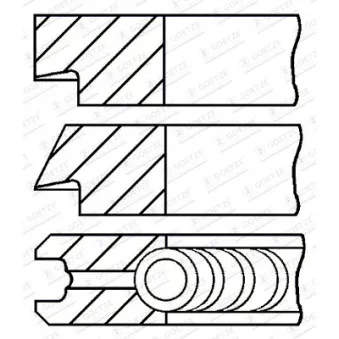 Jeu de segments de pistons GOETZE ENGINE 08-124700-00