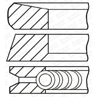 Jeu de segments de pistons GOETZE ENGINE 08-127407-00