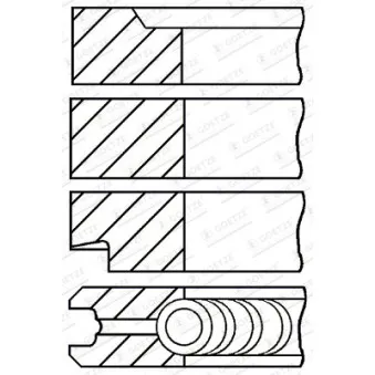 Jeu de segments de pistons GOETZE ENGINE 08-314900-10