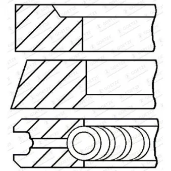 Jeu de segments de pistons GOETZE ENGINE 08-337400-00