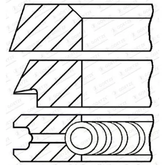 Jeu de segments de pistons GOETZE ENGINE 08-399100-00