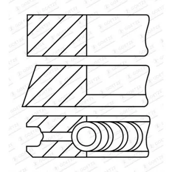 Jeu de segments de pistons GOETZE ENGINE 08-399107-10