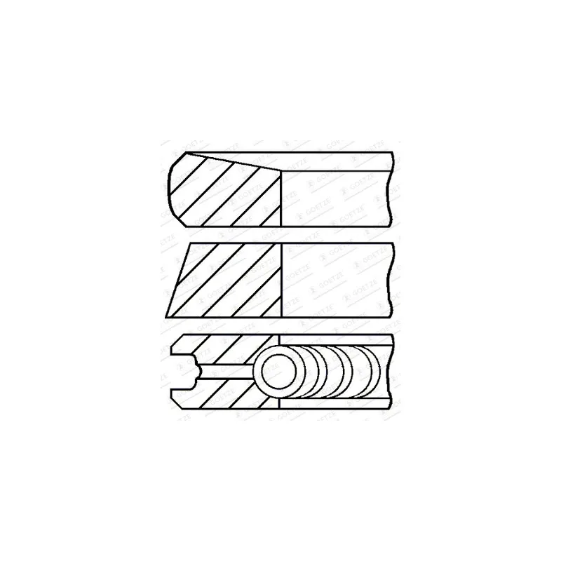 Jeu de segments de pistons GOETZE ENGINE 08-422400-00