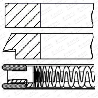 Jeu de segments de pistons GOETZE ENGINE 08-424307-00