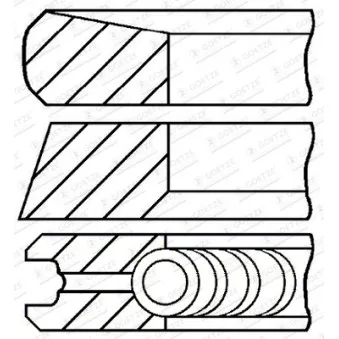 Jeu de segments de pistons GOETZE ENGINE