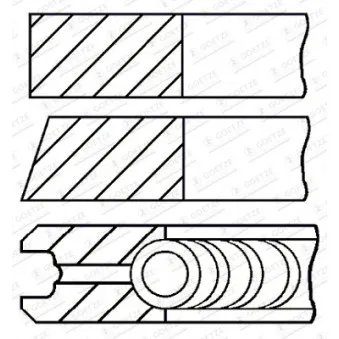 Jeu de segments de pistons GOETZE ENGINE 08-429300-10