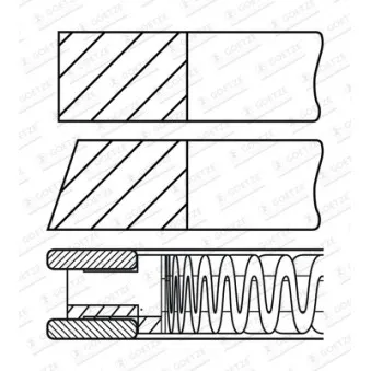 Jeu de segments de pistons GOETZE ENGINE 08-429900-00