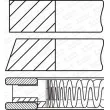 Jeu de segments de pistons GOETZE ENGINE 08-429900-00 - Visuel 2