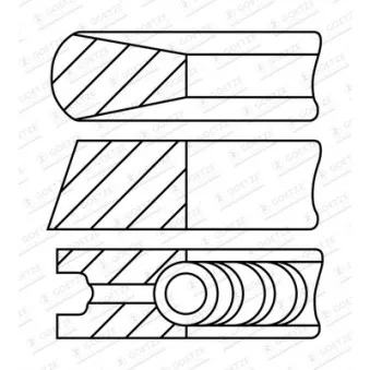 Jeu de segments de pistons GOETZE ENGINE 08-431900-10