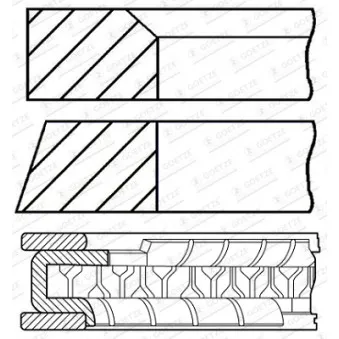 Jeu de segments de pistons GOETZE ENGINE