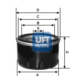 Filtre à huile UFI 23.434.00