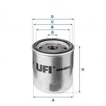 Filtre à huile UFI 23.448.00