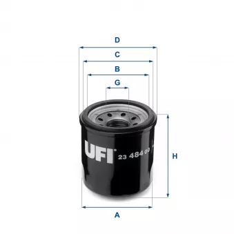 Filtre à huile UFI 23.484.00