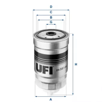 Filtre à carburant UFI 24.351.00