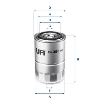 Filtre à carburant UFI 24.368.00