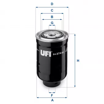 Filtre à carburant UFI 24.374.00