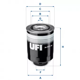 Filtre à carburant UFI 24.411.00