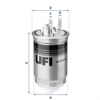 Filtre à carburant UFI 24.412.00