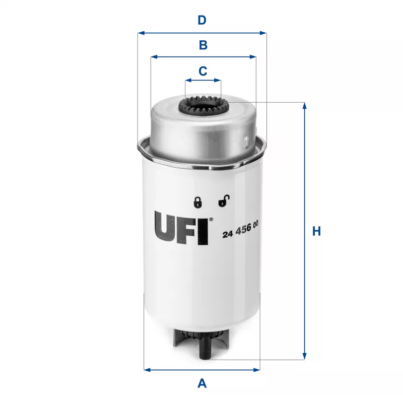 Filtre à carburant UFI 24.456.00