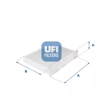 Filtre, air de l'habitacle UFI 53.148.00