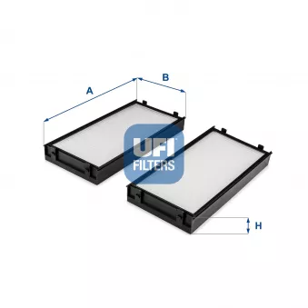 Filtre, air de l'habitacle UFI 53.255.00