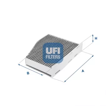 Filtre, air de l'habitacle UFI 54.124.00