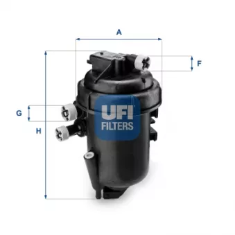 Boîtier, filtre de carburant UFI 55.084.00