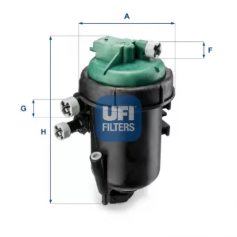 Boîtier, filtre de carburant UFI 55.173.00