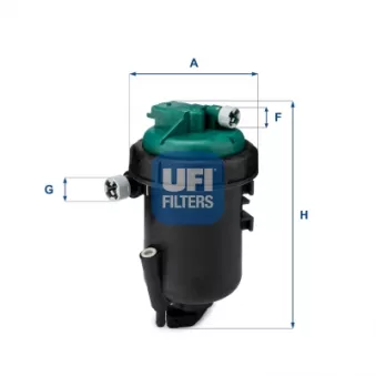 Boîtier, filtre de carburant UFI 55.181.00