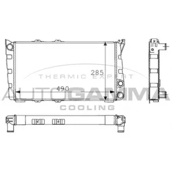 Radiateur, refroidissement du moteur AUTOGAMMA 100966