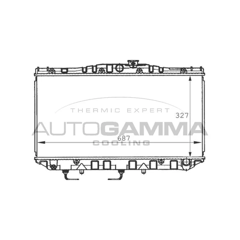 Radiateur, refroidissement du moteur AUTOGAMMA 100989
