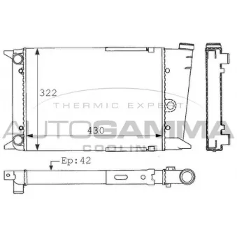 Radiateur, refroidissement du moteur AUTOGAMMA 101043