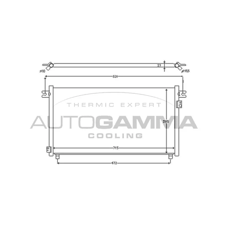 Condenseur, climatisation AUTOGAMMA 102724