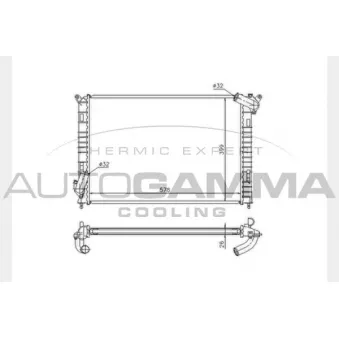 Radiateur, refroidissement du moteur AUTOGAMMA 103201